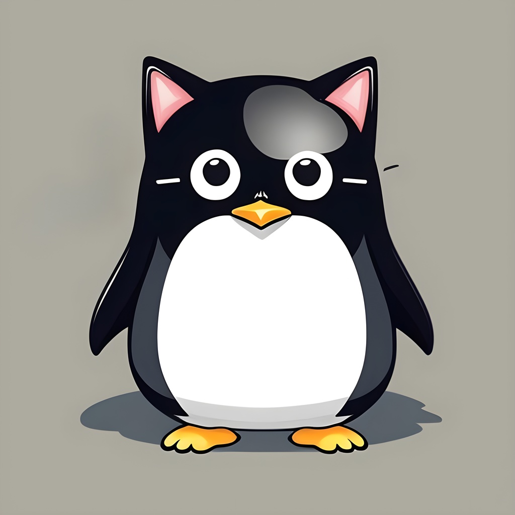 ネコペンギン缶バッチ