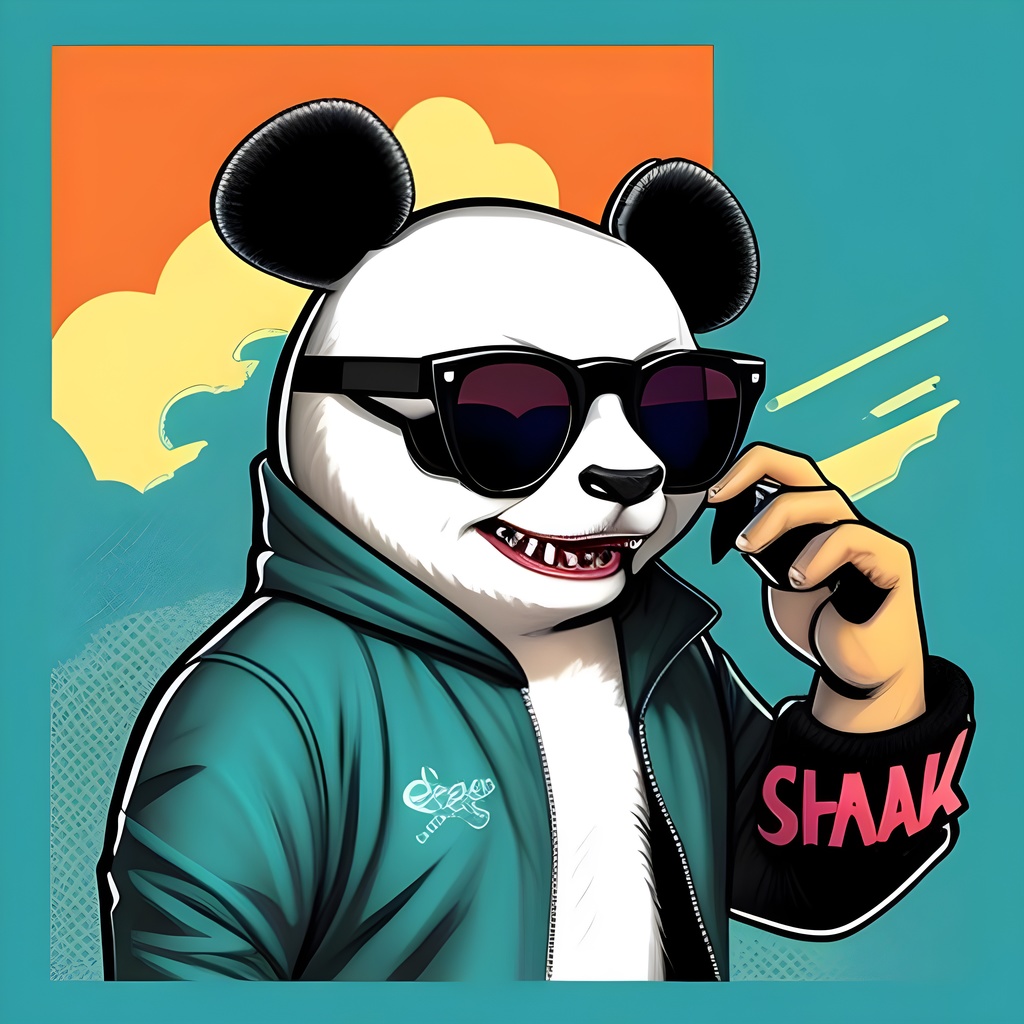 鮫パンダの缶バッチ