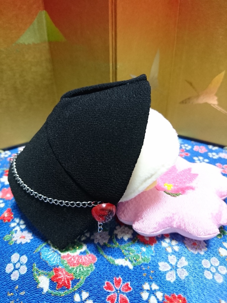 【補充】彼羽織<黒・洗濯不可Ver>(もちもちマスコット用鶴丸羽織)