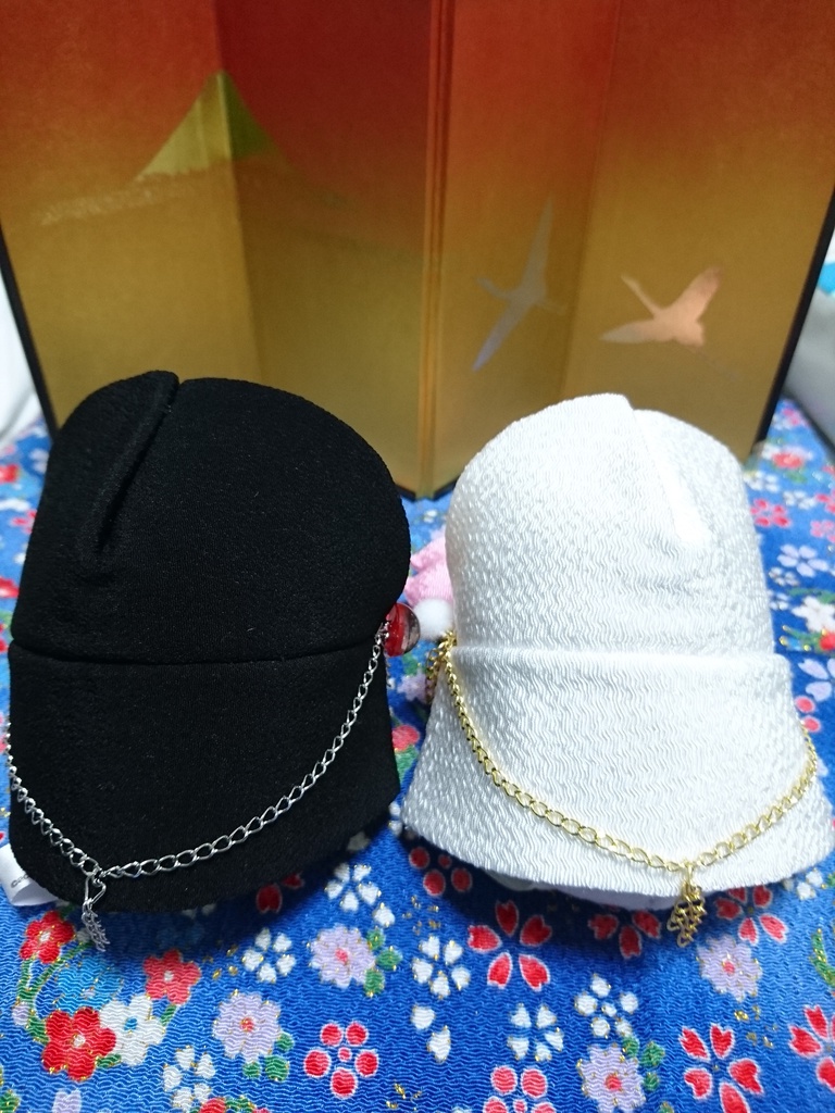 【補充】彼羽織<黒・洗濯不可Ver>(もちもちマスコット用鶴丸羽織)