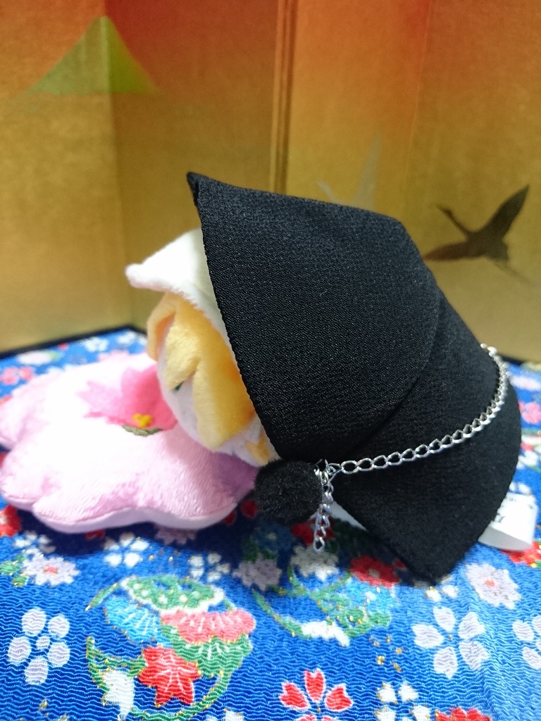 【補充】彼羽織<黒・洗濯不可Ver>(もちもちマスコット用鶴丸羽織)