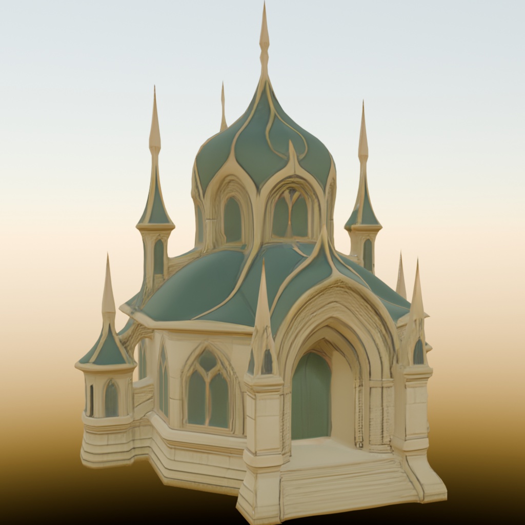 ファンタジーなお城『Blender3Dモデル』
