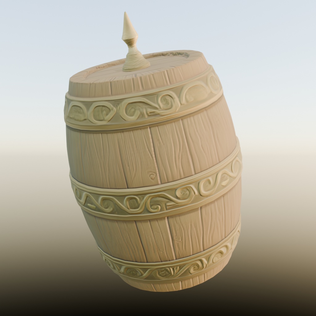 樽『Blender3Dモデル』