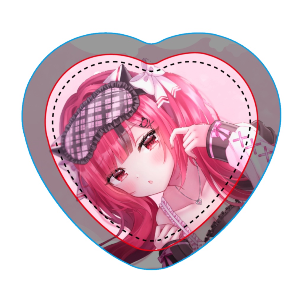 【 ♡生誕2026記念♡ 】ハート缶バッジ 寝そべりver.