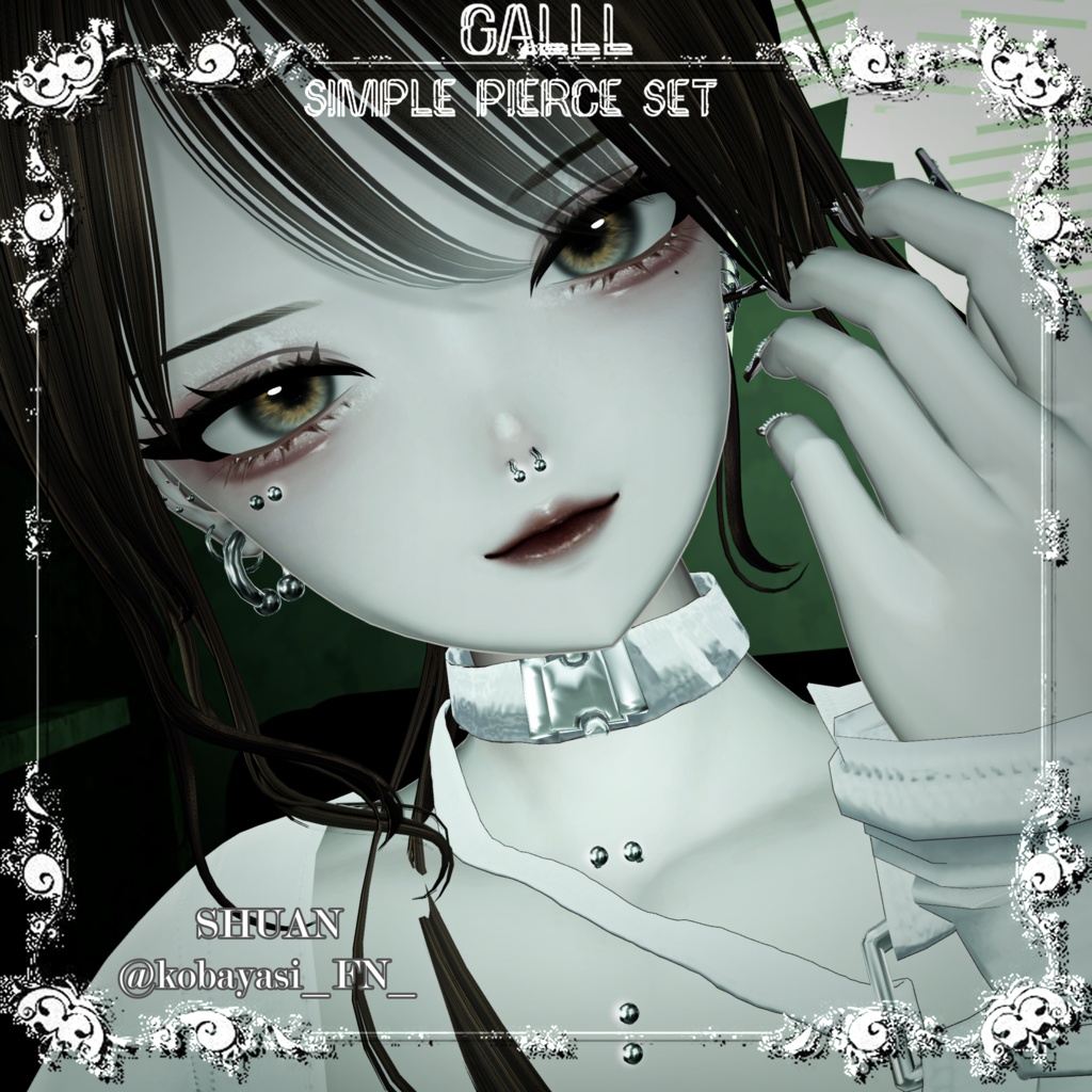 【5アバター/MA対応】シンプルピアスセット - Earring, Face & Body-【単品販売有】