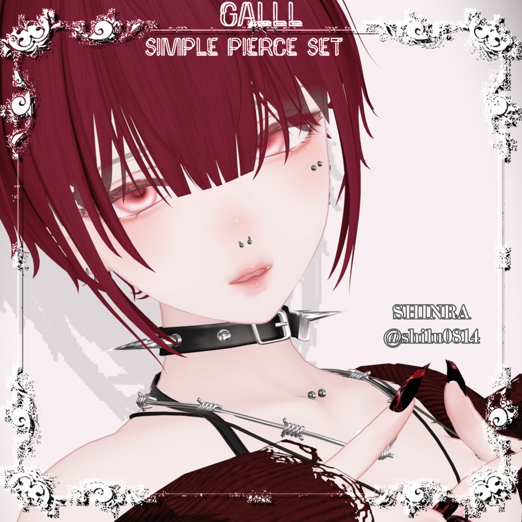 【5アバター/MA対応】シンプルピアスセット - Earring, Face & Body-【単品販売有】