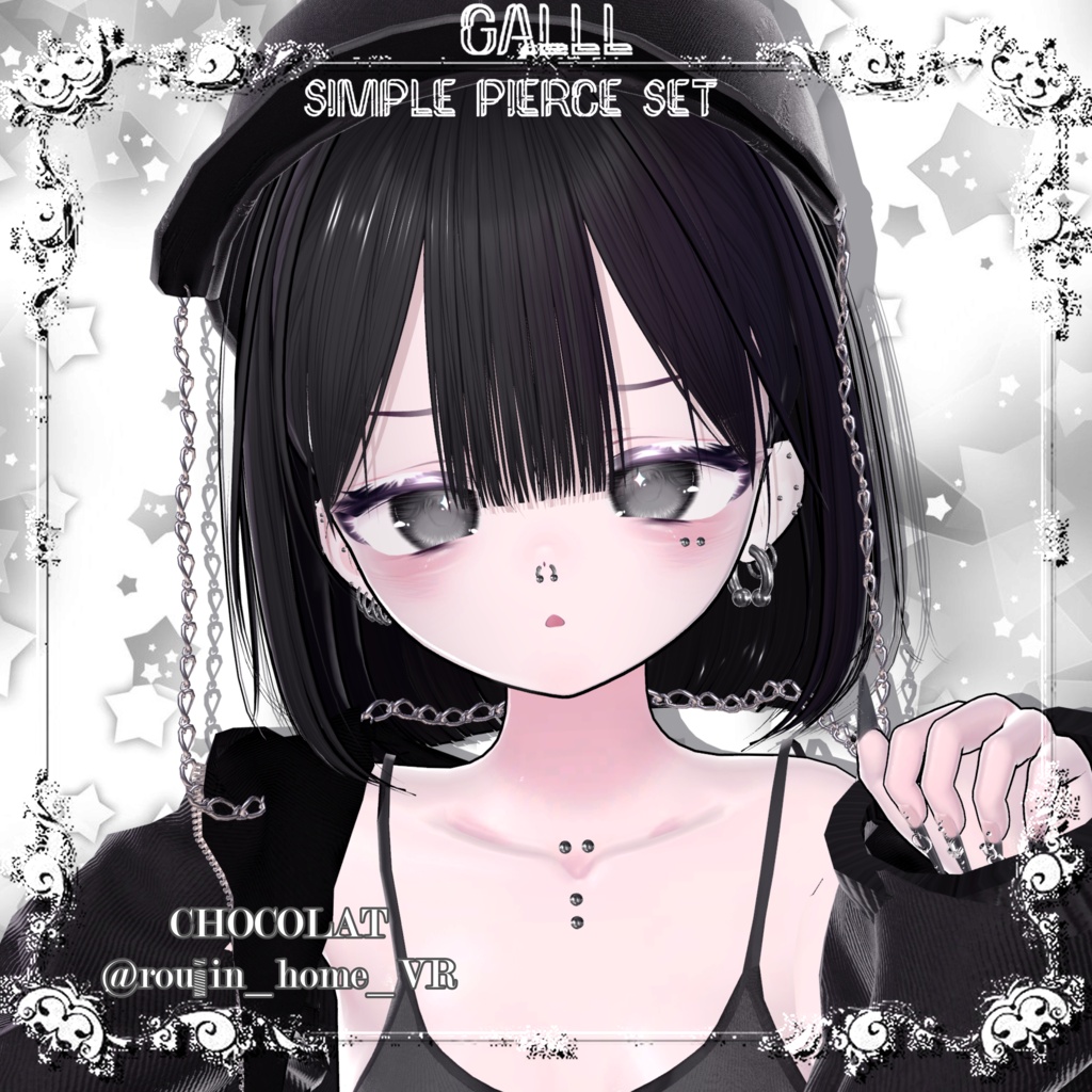 【5アバター/MA対応】シンプルピアスセット - Earring, Face & Body-【単品販売有】
