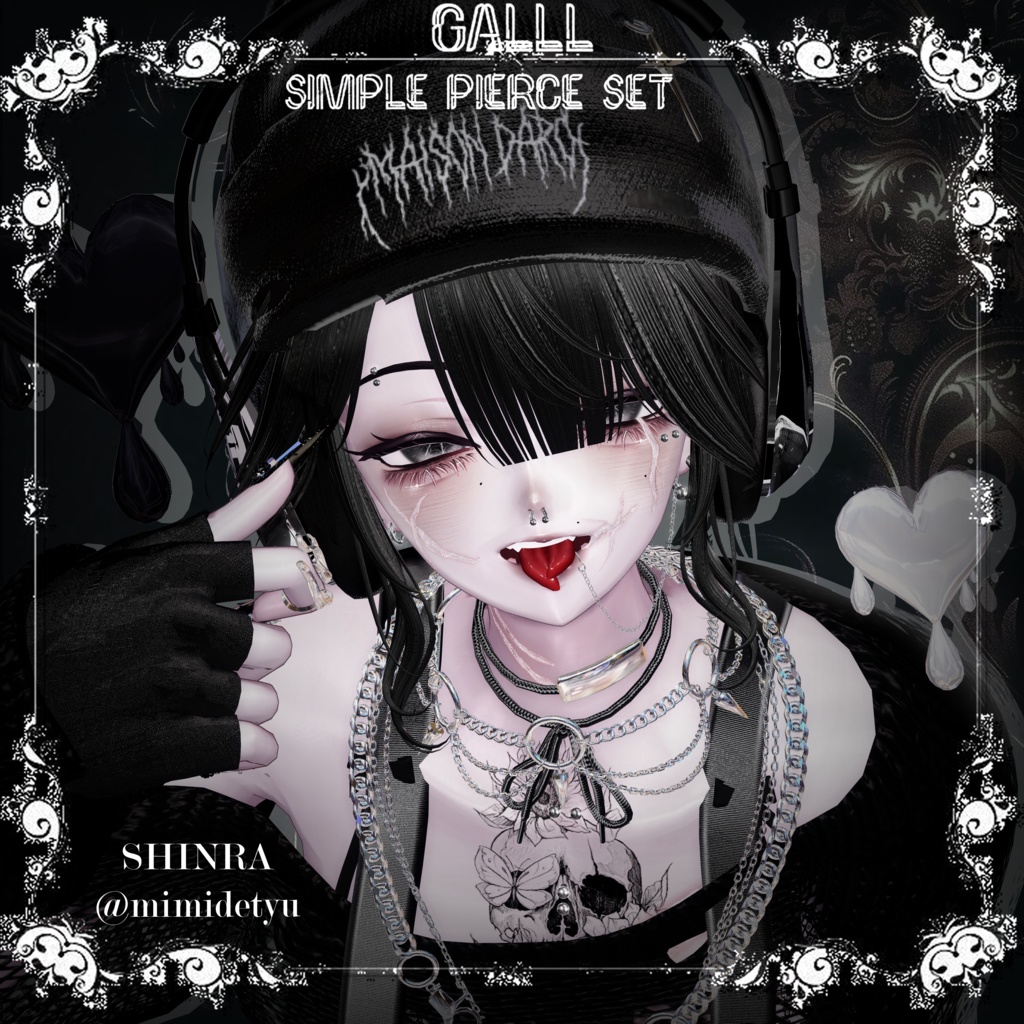 【5アバター/MA対応】シンプルピアスセット - Earring, Face & Body-【単品販売有】