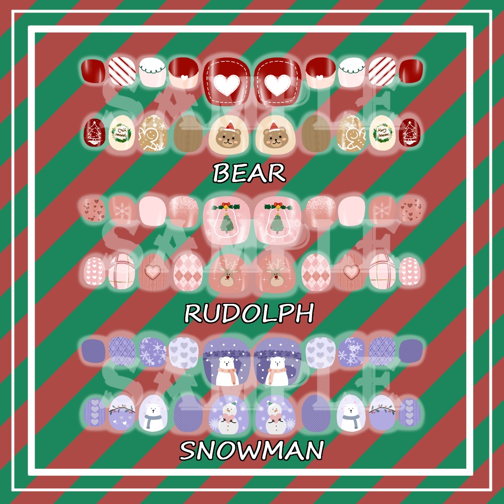 [MAYA] X-mas paint nail&pedicure