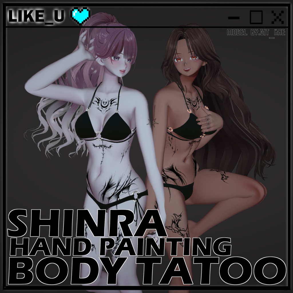 [SHINRA] GOTHIC BODY TATOO