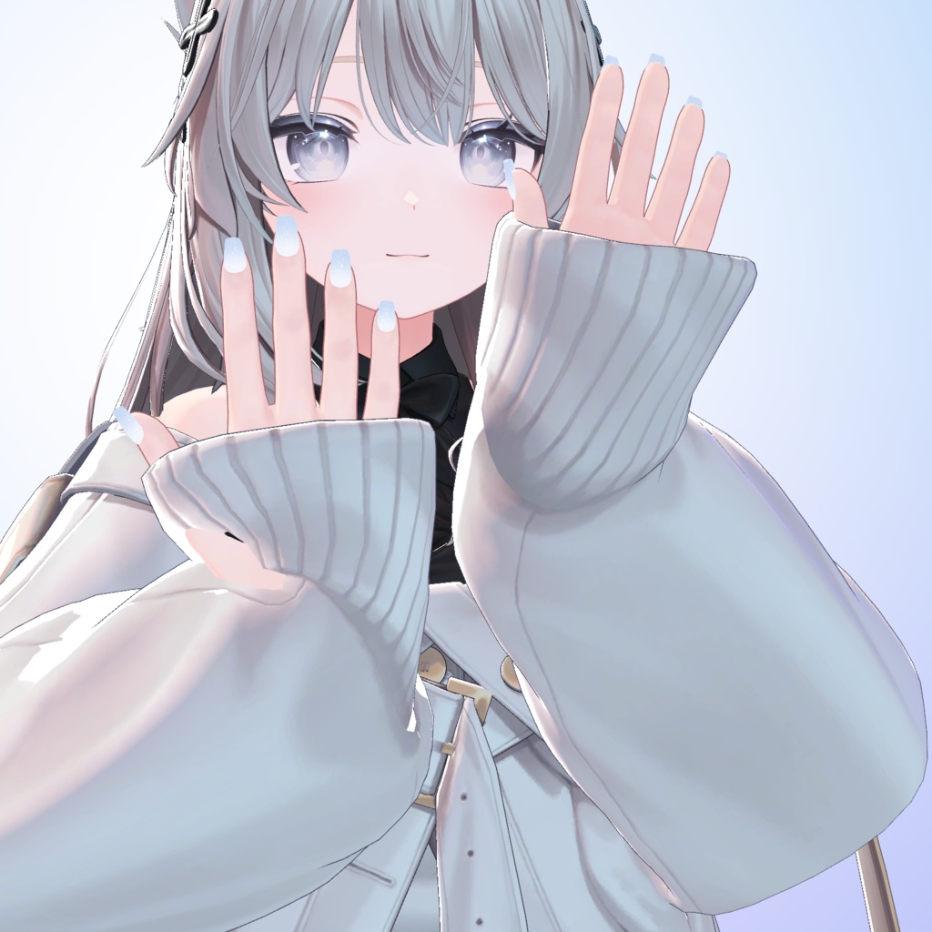 【15アバター対応】Milky Aurora Nail|ミルキーオーロラネイル【VRChat】