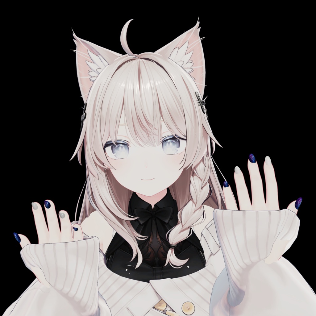Arcane Prism|星空と白蝶貝の魔法陣ネイル【15アバター対応/VRChat】