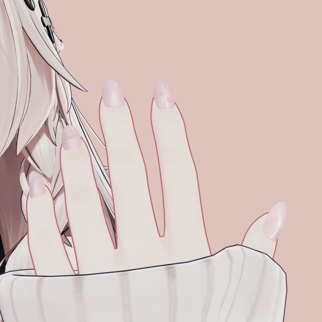 桜霞 / SAKURA KASUMI|桜色ジェル調&立体花びらネイル【15アバター用プリセット/PC】