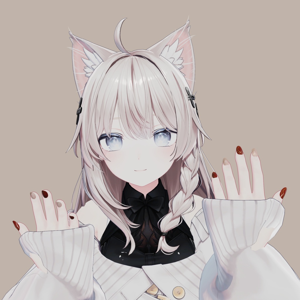 ボルドー・リボン / Bordeaux Ribbon|15アバター対応・手のネイル【PC】