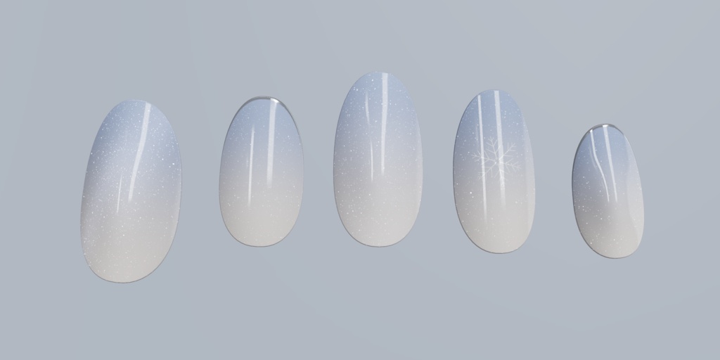 雪灯り — SNOW LANTERN|15アバター対応・手のネイル【PC】