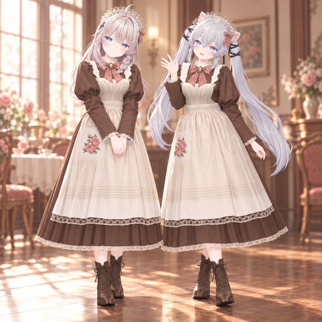 Rose Tea Service|しなの・Sio対応 クラシカルロングメイド服【各6色・PC・MA対応】