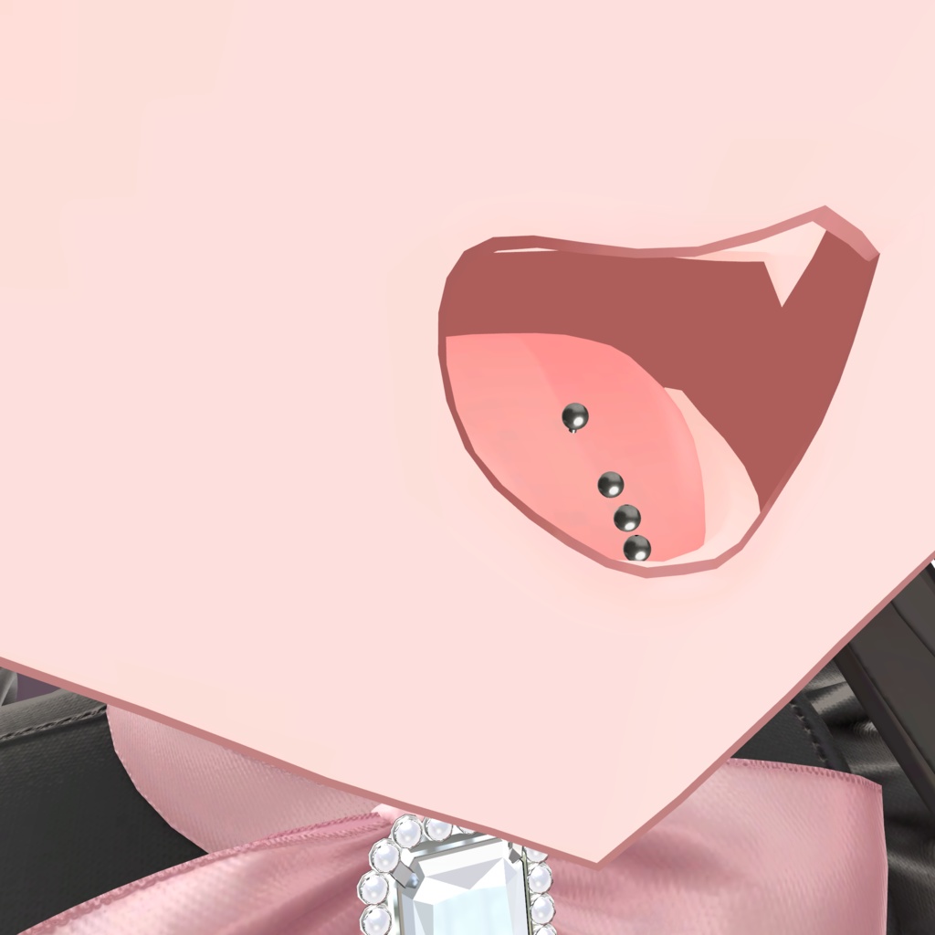 【フレア&ラズリ対応】舌ピアスセット.15パターン+フェイスピアス【MA設定済&リップシンク対応】