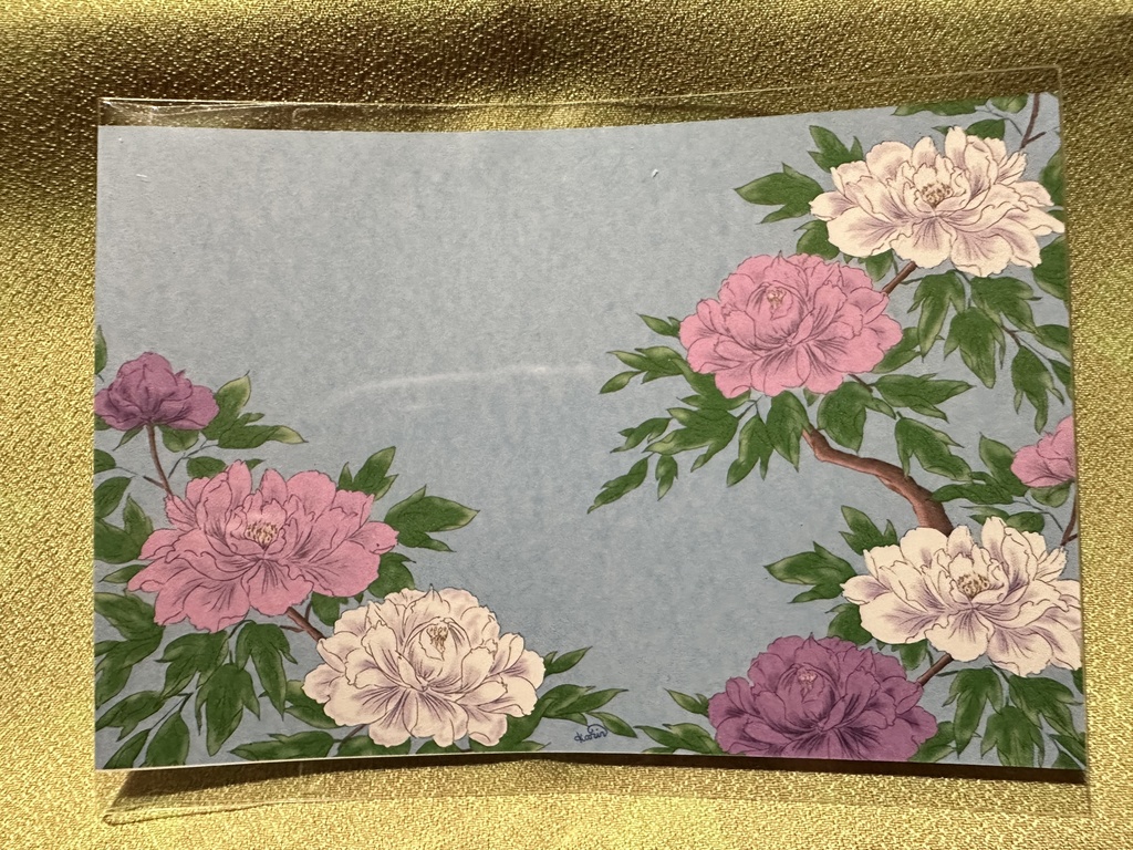 牡丹の花のポストカード