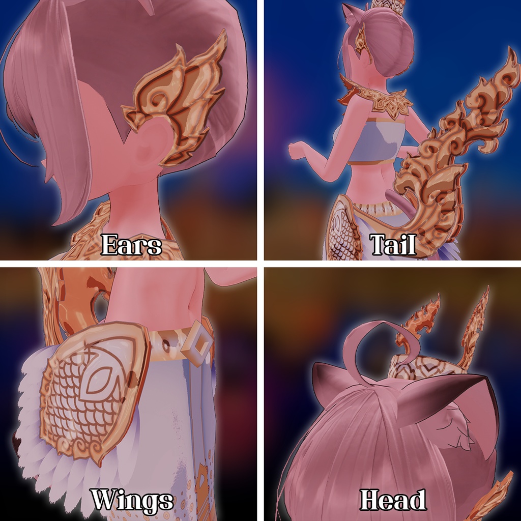 【キンナリー】- タイの民族衣 - "Kinnaree" Thai Dress