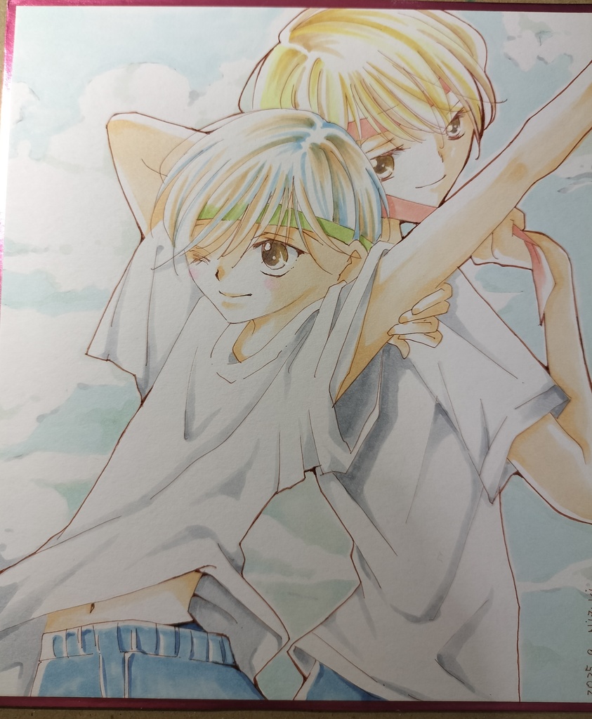 色紙・緑×縞体育祭