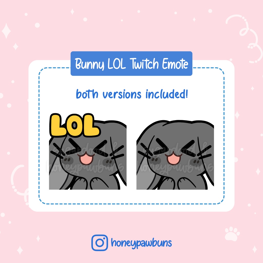 Black Bunny Twitch Emote: LOL