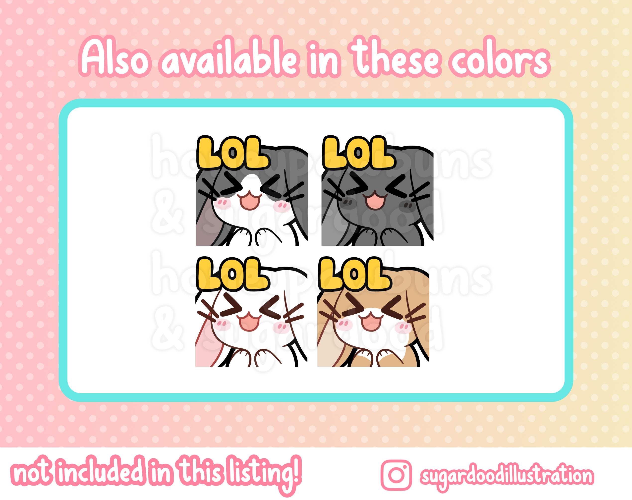 Black Bunny Emotes, Twitch Emotes, Discord Emojis