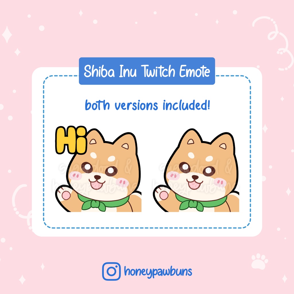 Shiba Inu Twitch Emote: Greeting, Wave