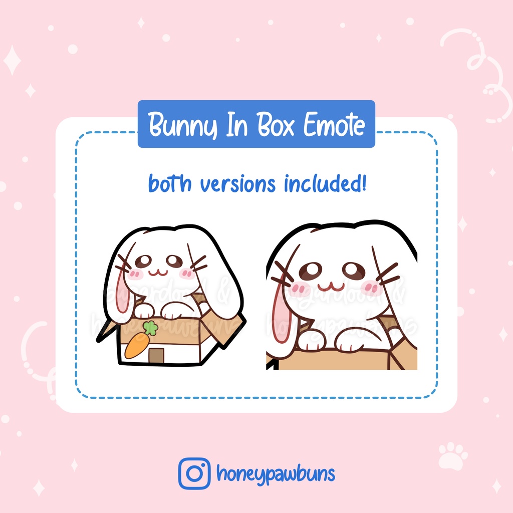 Twitch Emote: White Bunny Sitting In A Box