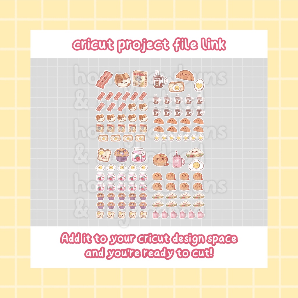 Kawaii Breakfast Sticker Printable - Download