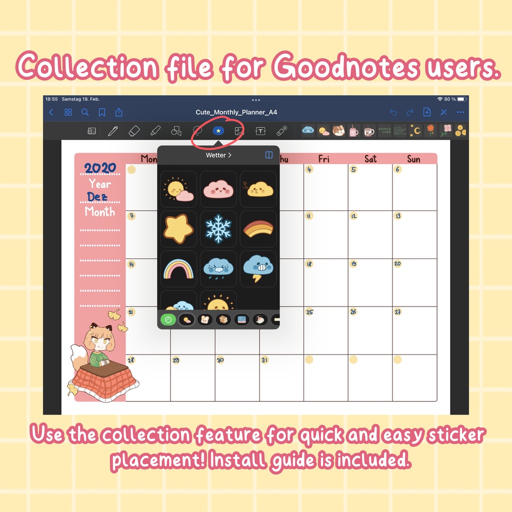 Digital Streaming Stickers With Goodnotes Files