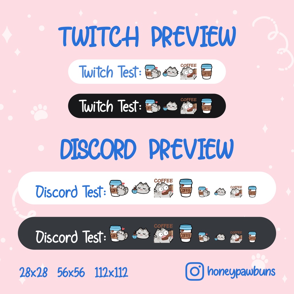 Grey Tabby Cat Coffee Twitch Emotes