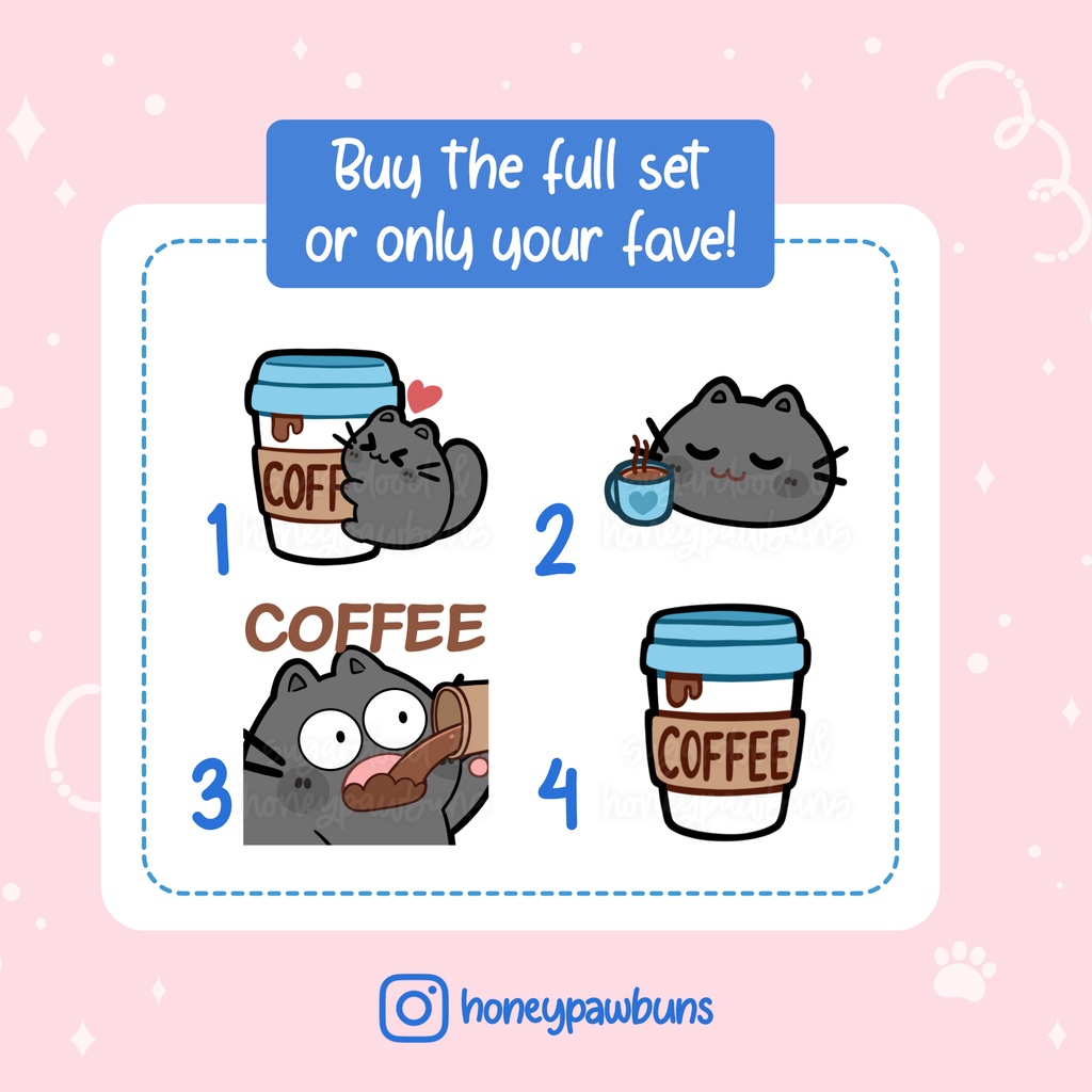 Black Cat Coffee Twitch Emotes