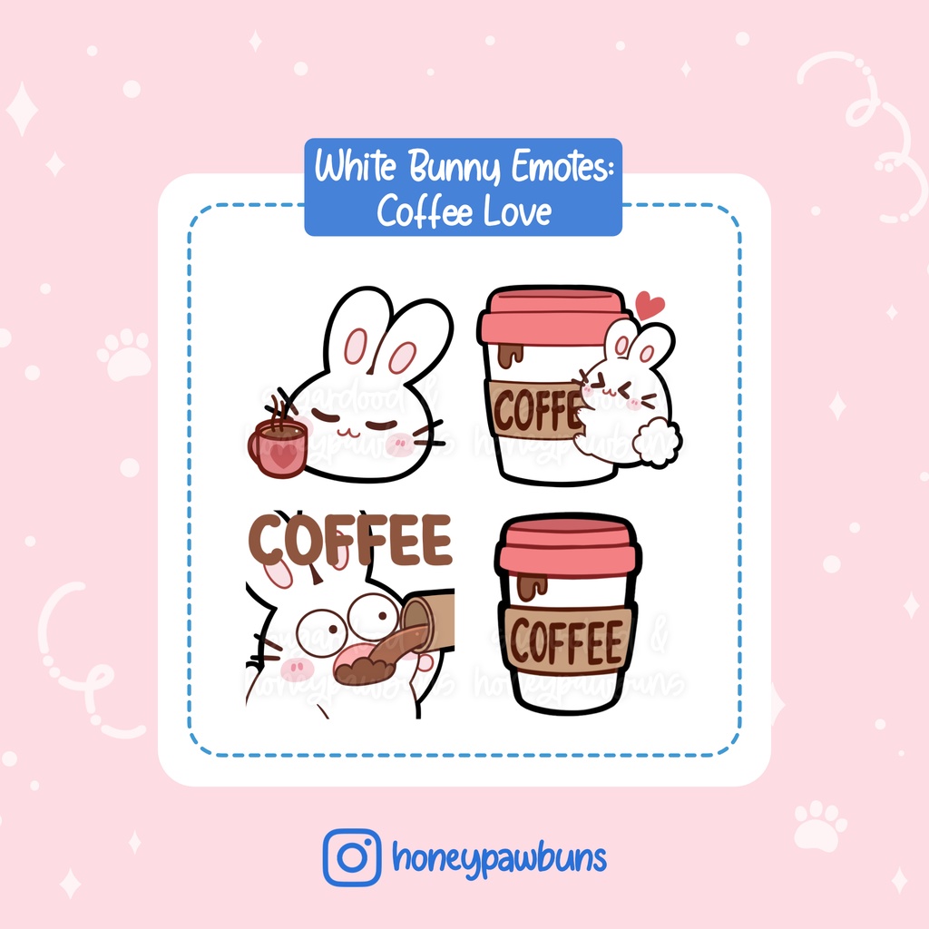 Bunny Twitch Emotes: Coffee Love