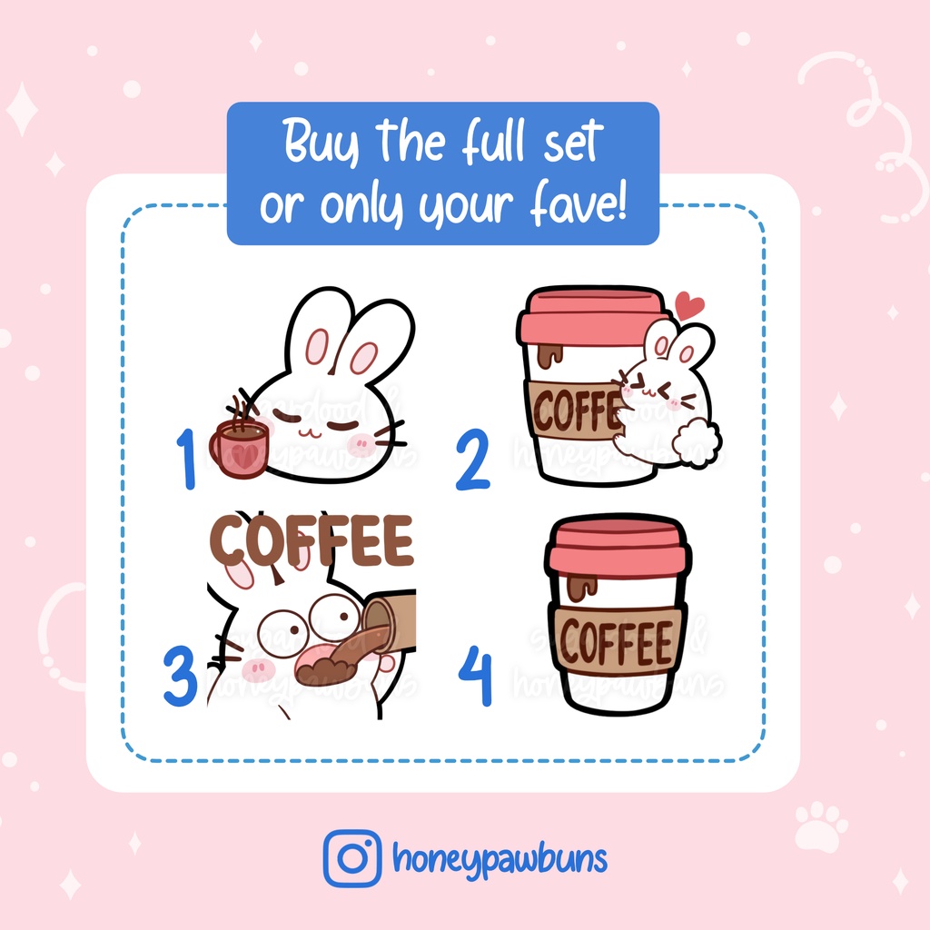 Bunny Twitch Emotes: Coffee Love