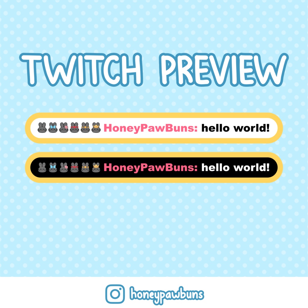 Black Bunny Twitch Badges