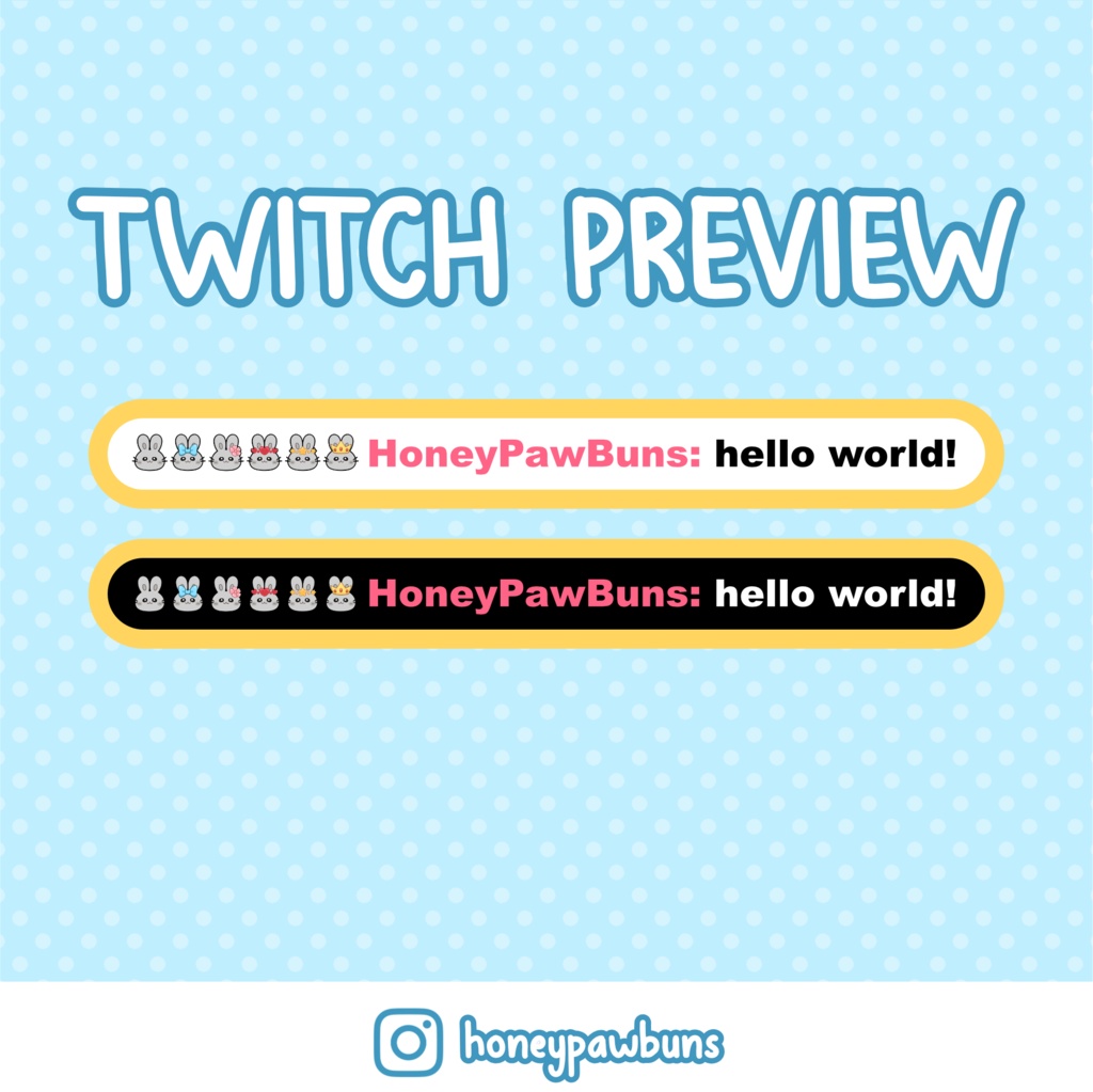 Grey Bunny Twitch Badges