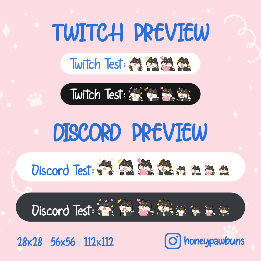 Black Shiba Inu Twitch Emotes: Hype, LOL, Love, POG