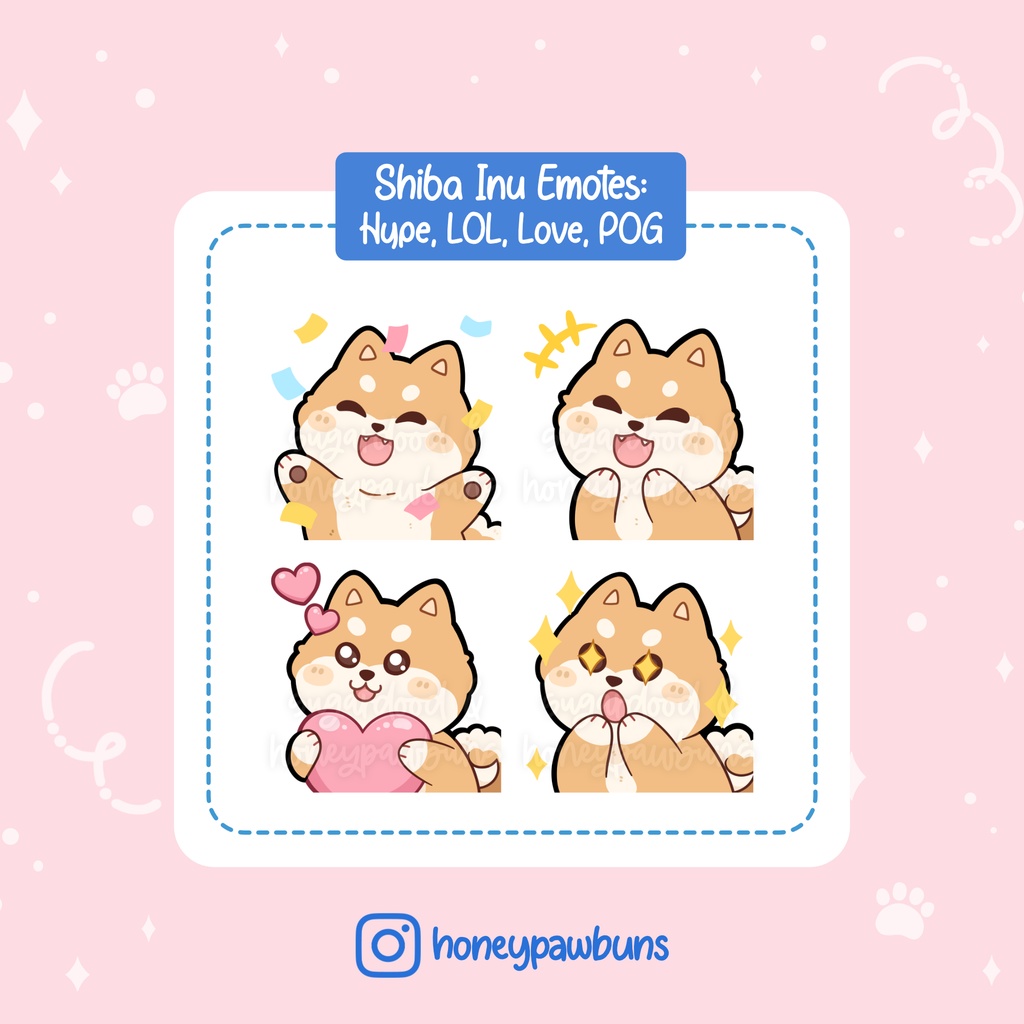 Shiba Inu Twitch Emotes: Hype, LOL, Love, POG