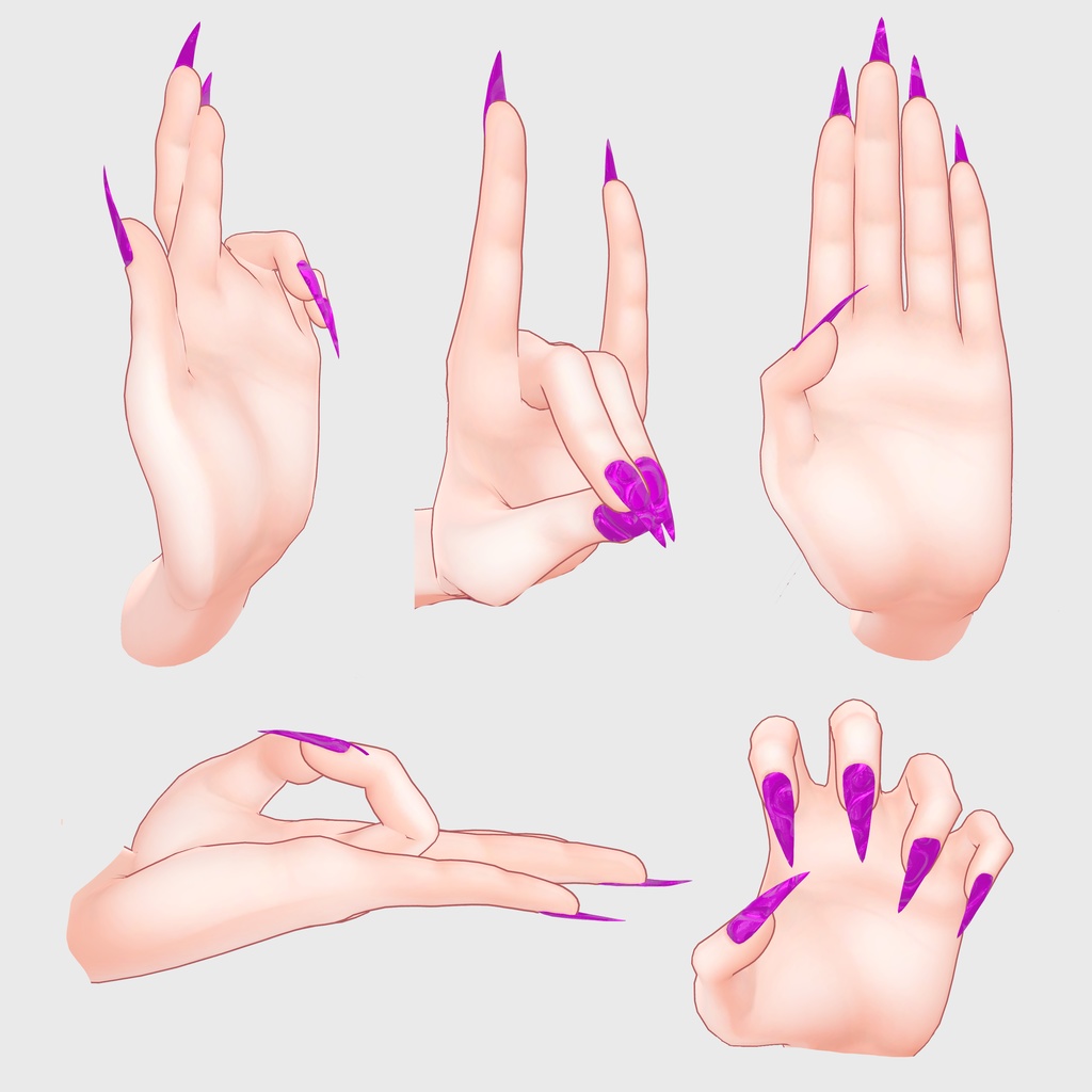 【４アバター対応】和風呪術っぽいハンドジェスチャー５種セット #電子の踊り場