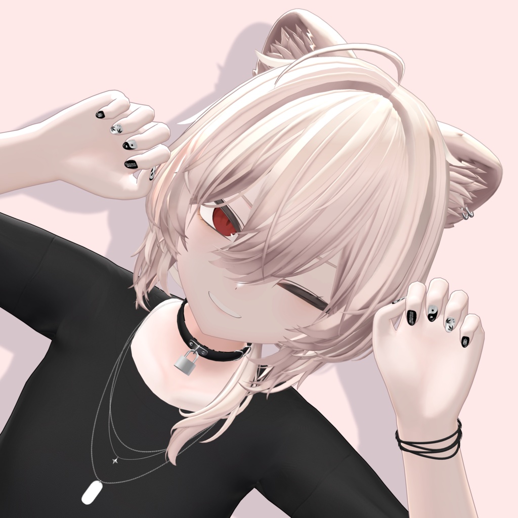 【真央追加対応】チャイナ風パンダネイル【MDollnail対応】