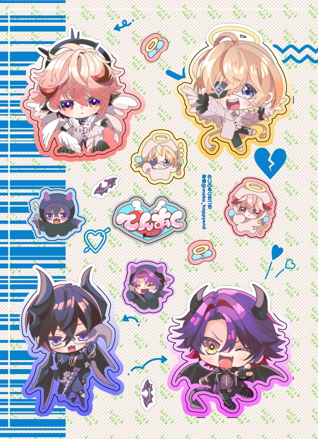 【非公式】天使と悪魔のぷっくりシール