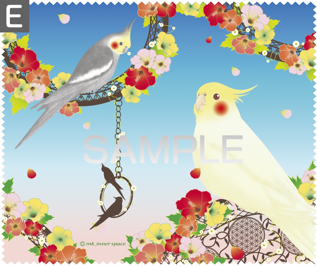 オカメインコ マイクロファイバークロス/めがねふき