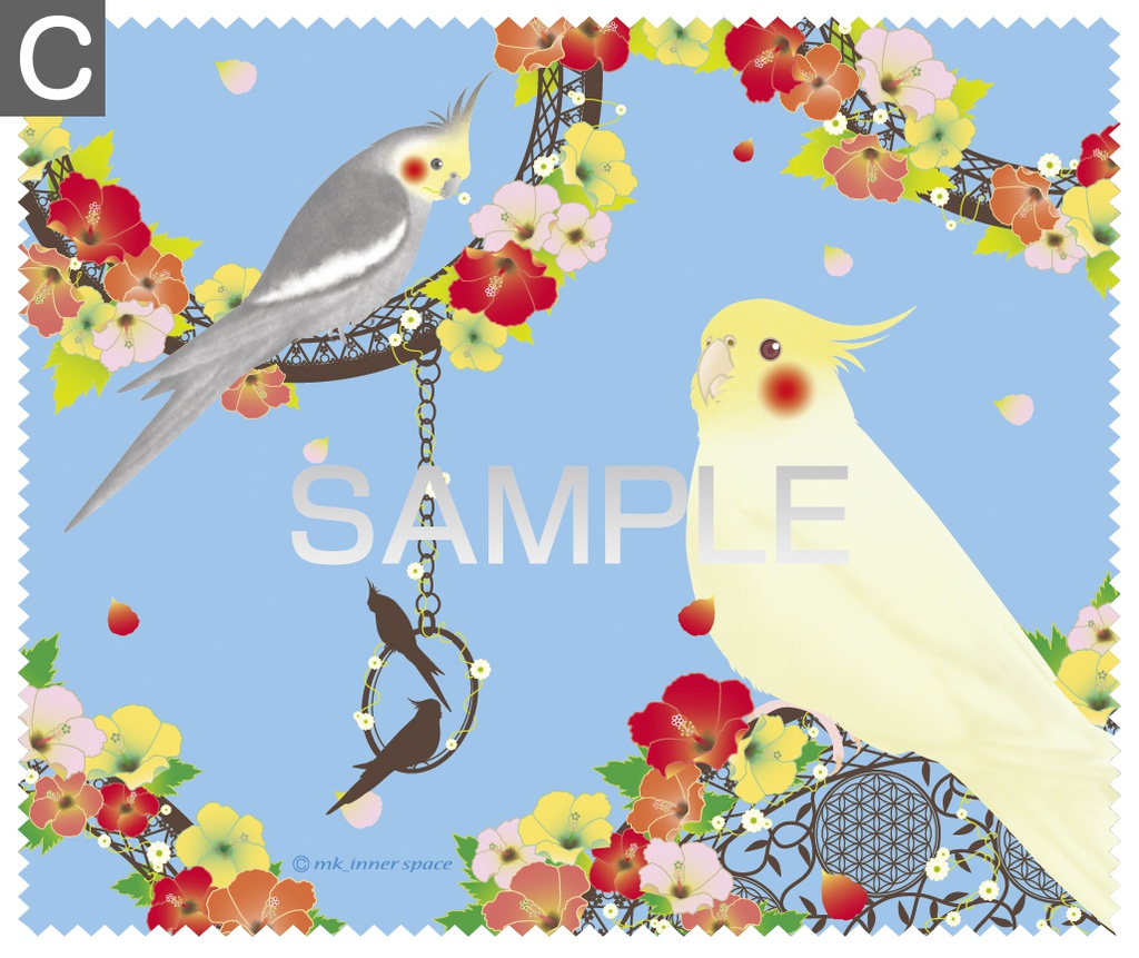 オカメインコ マイクロファイバークロス/めがねふき