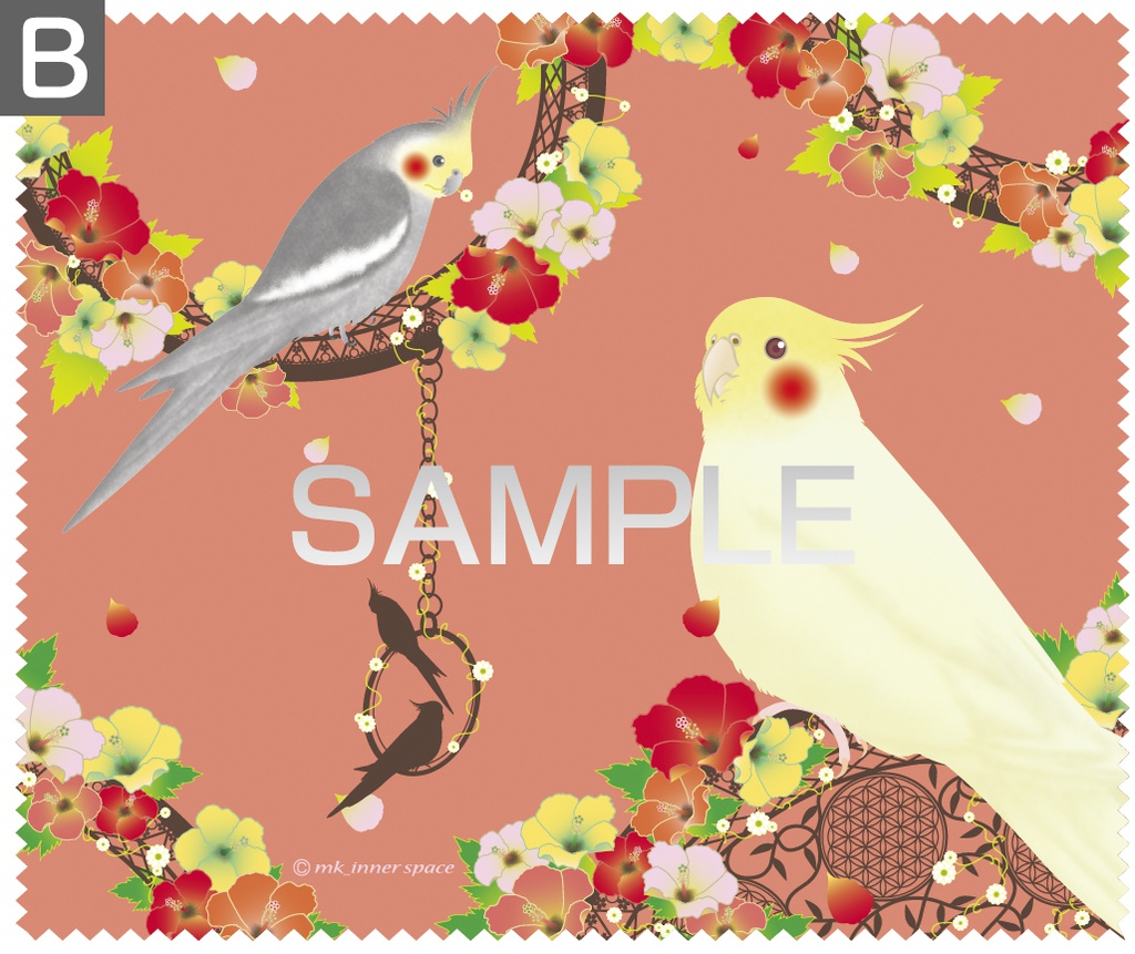 オカメインコ マイクロファイバークロス/めがねふき