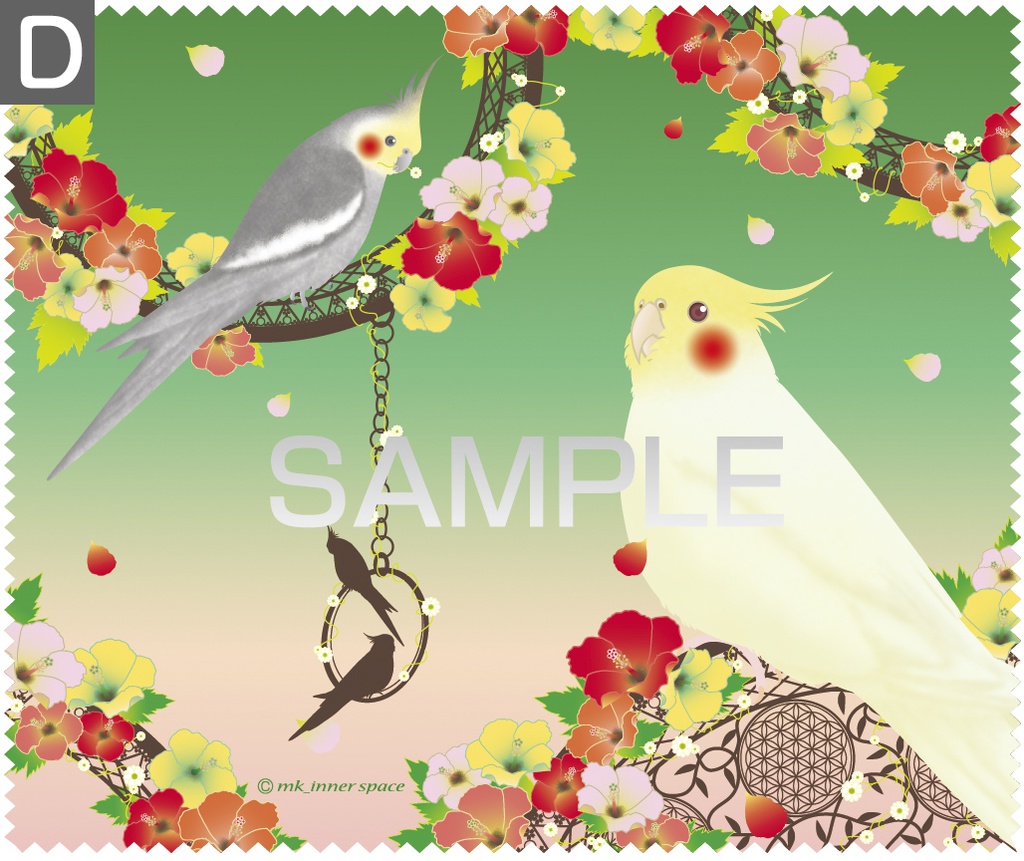 オカメインコ マイクロファイバークロス/めがねふき