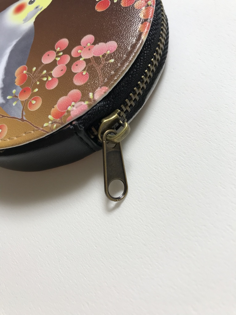 オカメインコ レザーコインケース<秋南天>