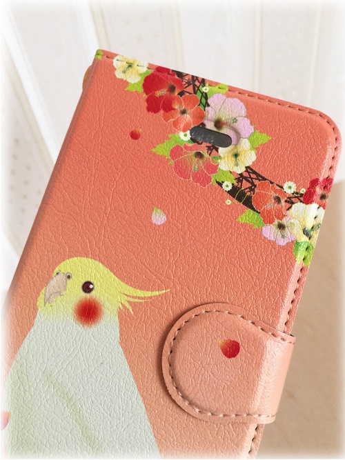 【送料無料/値下げしました】オカメインコ 手帳型iPhoneケース