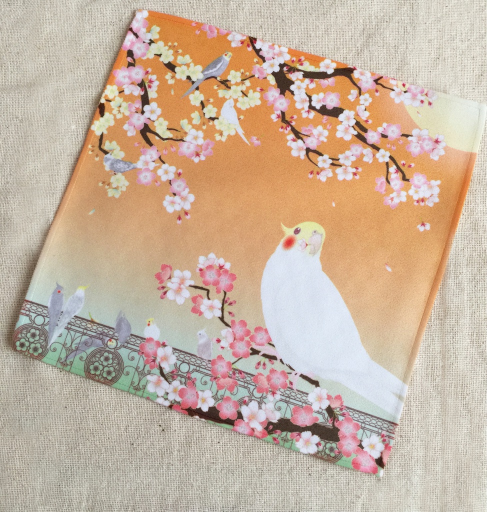 オカメインコ ハンカチタオル