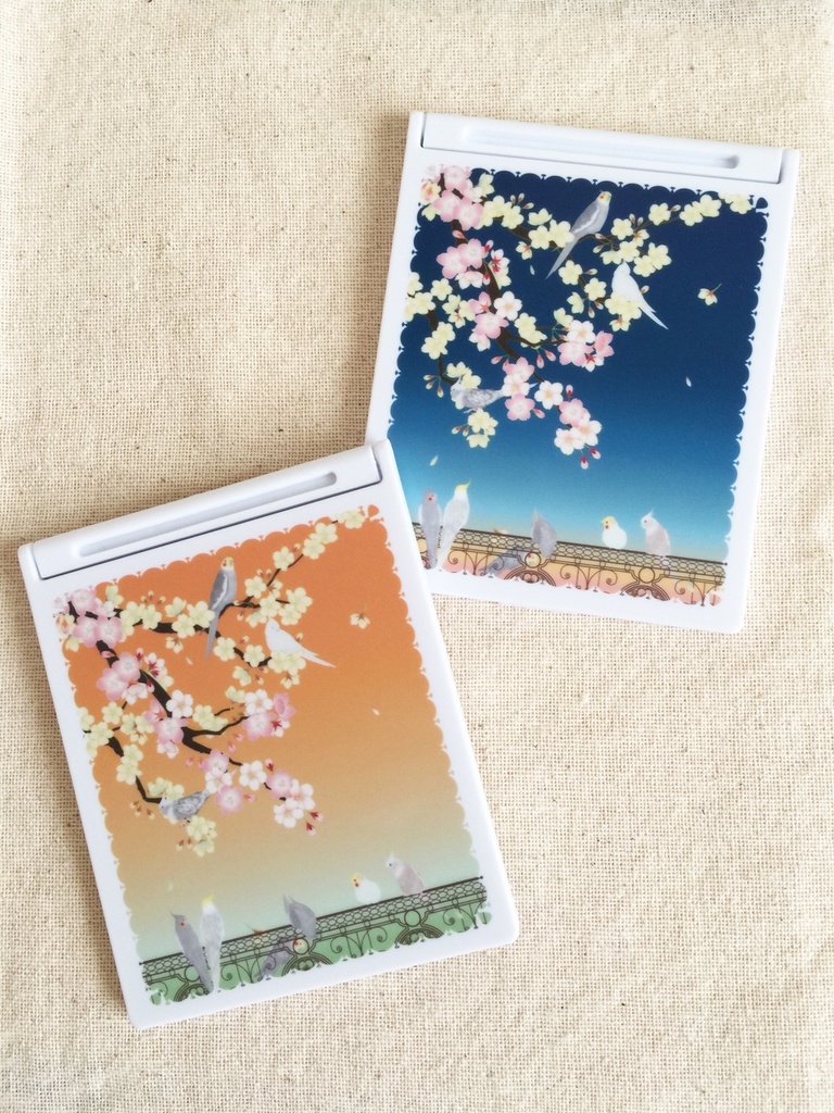 オカメインコ スタンドミラー