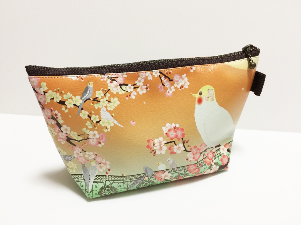 【新作】オカメインコ 三角ポーチ